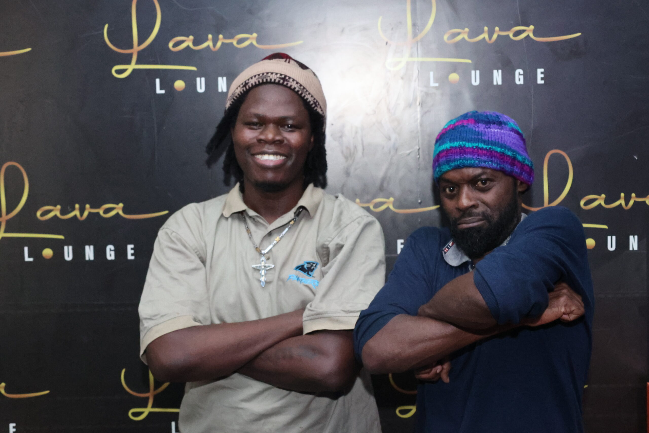 Rap Sensation Vicmass Luo Dollar with Afro-fusion artiste Abbi Inyinza at the EAJAK Talent Tuesdays event hosted at Lava Lounge by Pori City. PHOTO/COURTESY