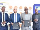 Superior Homes Head of Sales Clive Ndege, CEO Shiv Arora, KCB Bank Senior Manager, Green Financing & Sustainability Alois Ngure and Head of Projects and Investments Kenneth Luusa during the signing of an MOU between KCB Bank and Superior Homes that seeks to enable homeowners to access the KMRC mortgage facility at 105 per cent.