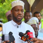 Said Abdalla, aka 'Saido' speaks to the press in Mombasa.